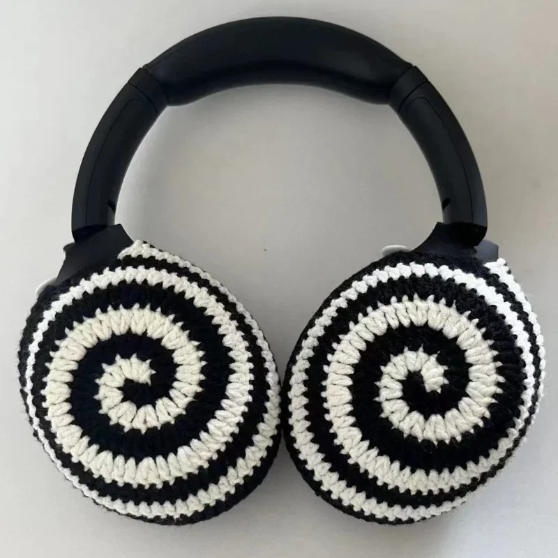 for Sony XM4/5 Knitted headphone Protective Cover Handmade Bluetooth Earphone Decoration Personalized Design Plush Case Cover