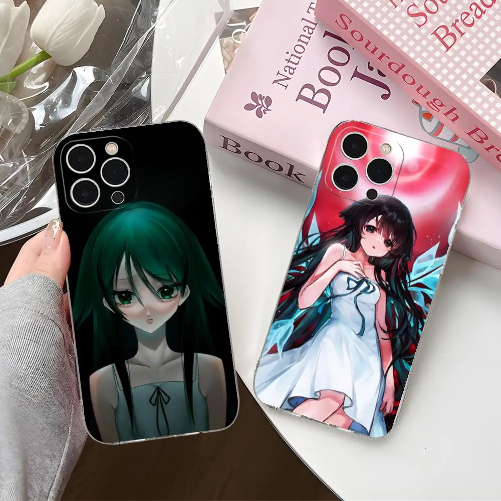 Saya no Uta حافظة هاتف محمول لهاتف آيفون 16 15 14 13 12 11 X XR XS 8 6 Pro Max Plus غطاء صغير شفاف اللون غطاء فاخر جميل