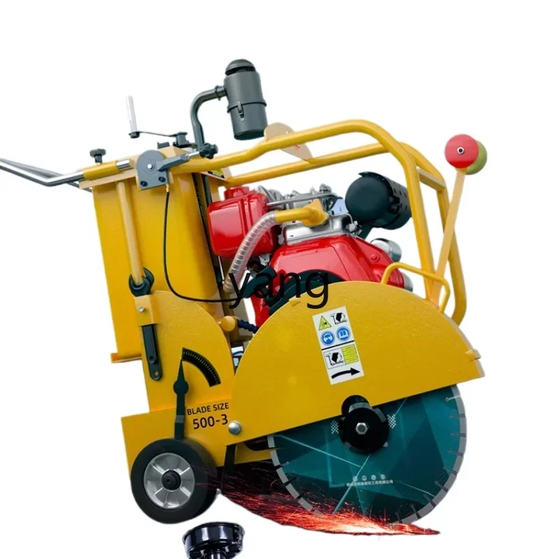 

YJQ concrete road cutting machine pavement slotting engraving electric gasoline large water cooling