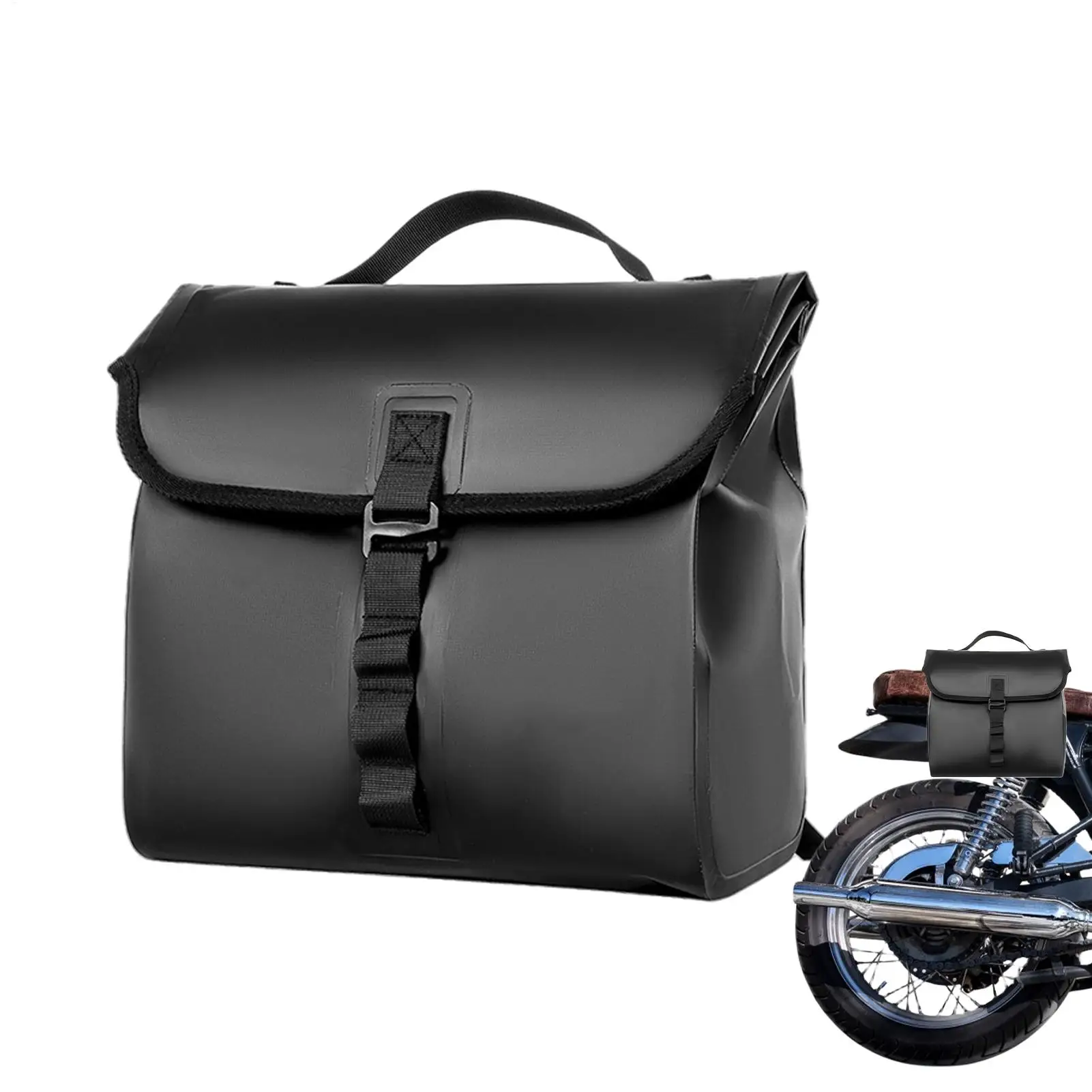 

Motorcycle Tail Bag Adjustable Storage Organizer Motorcycle Tool Rear Messenger Bag For Phone Card Drinks Bottle Key Camera