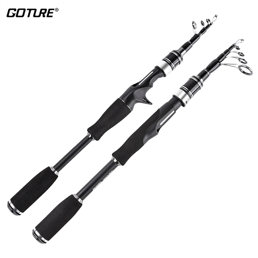 

Goture Mini Lure Fishing Rod 1.68-2.52M Spinning Casting Fishing Rod M Power Telescopic Travel Fishing Pole for Bass Pike Trout