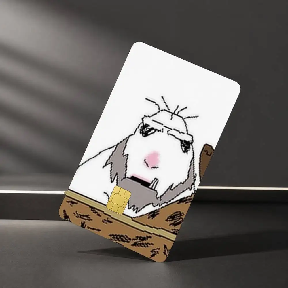 FUNNY H-Hamster Caveman Sticker Film Tape Skin for Credit Card Debit Card Waterproof Stickers