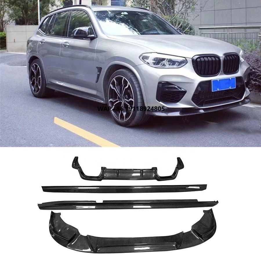 

X3M Body Kit for F97 X3M 2020+ Carbon Fiber 3D Style Front Bumper Front Lip Side Skirt Rear Diffuser Body Kits