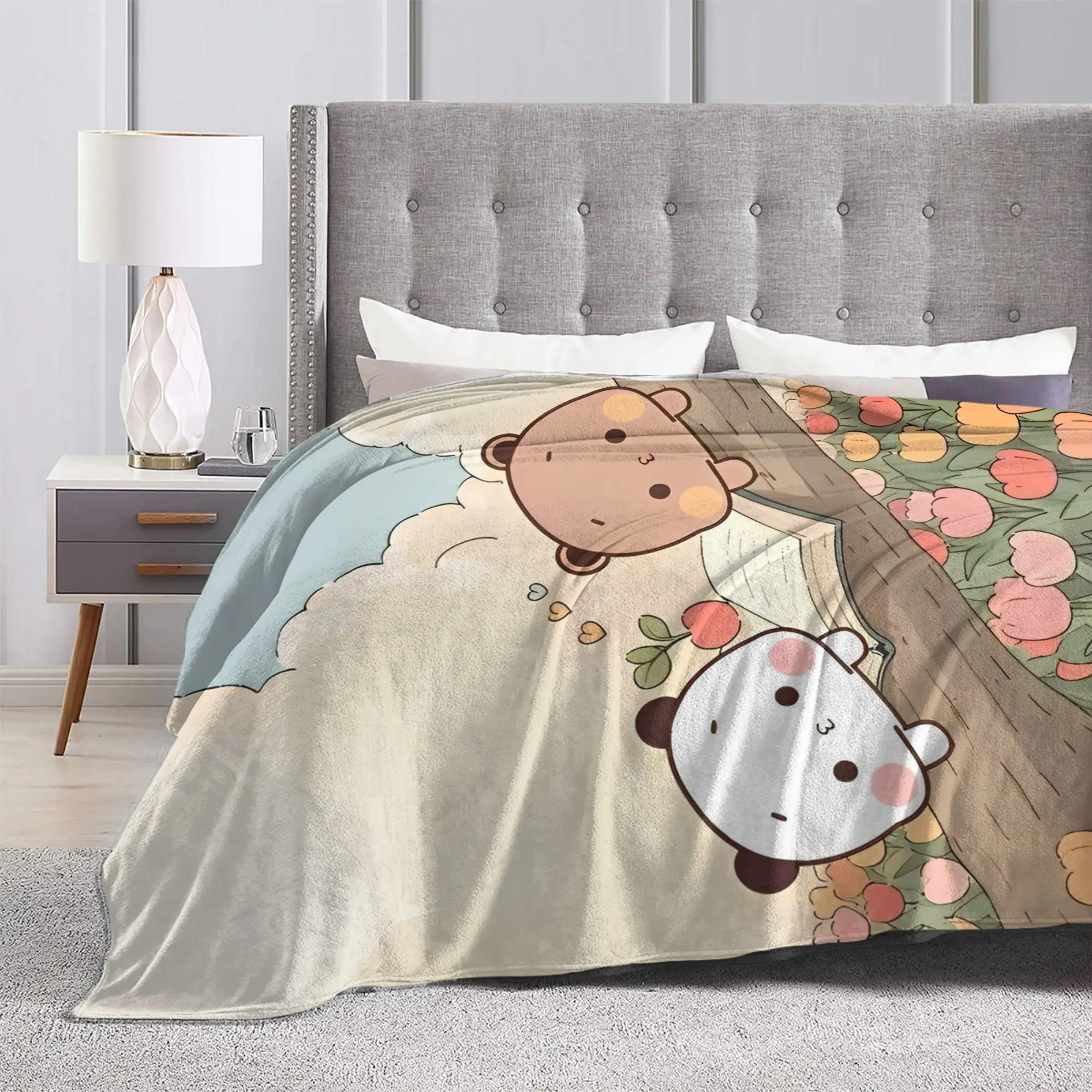 

Cute Cartoon Bubu Dudu Blankets Flannel Awesome Breathable Throw Blankets for Chair Covering Sofa Summer