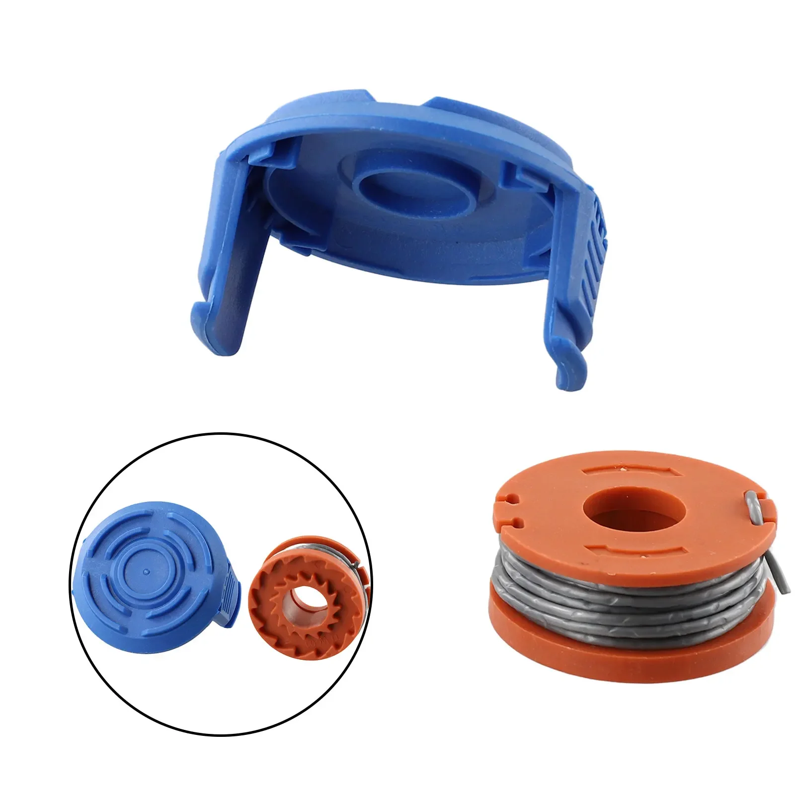 1PC Trimmer Spool Line + Cap  For MacAllister MGTP18Li 1.5mm 1x2.5m Strimmer For Garden Grass Lawn Strimmers And Trimmers