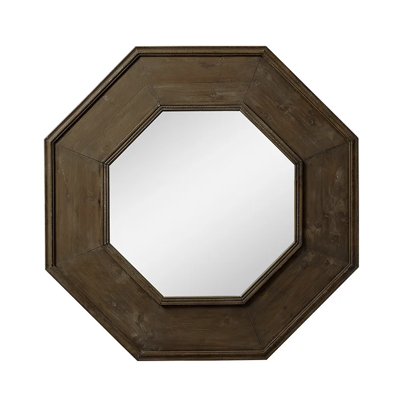 

American wall decoration pendant octagonal mirror decoration entrance wall decoration mirror makeup mirror bathroom dressing