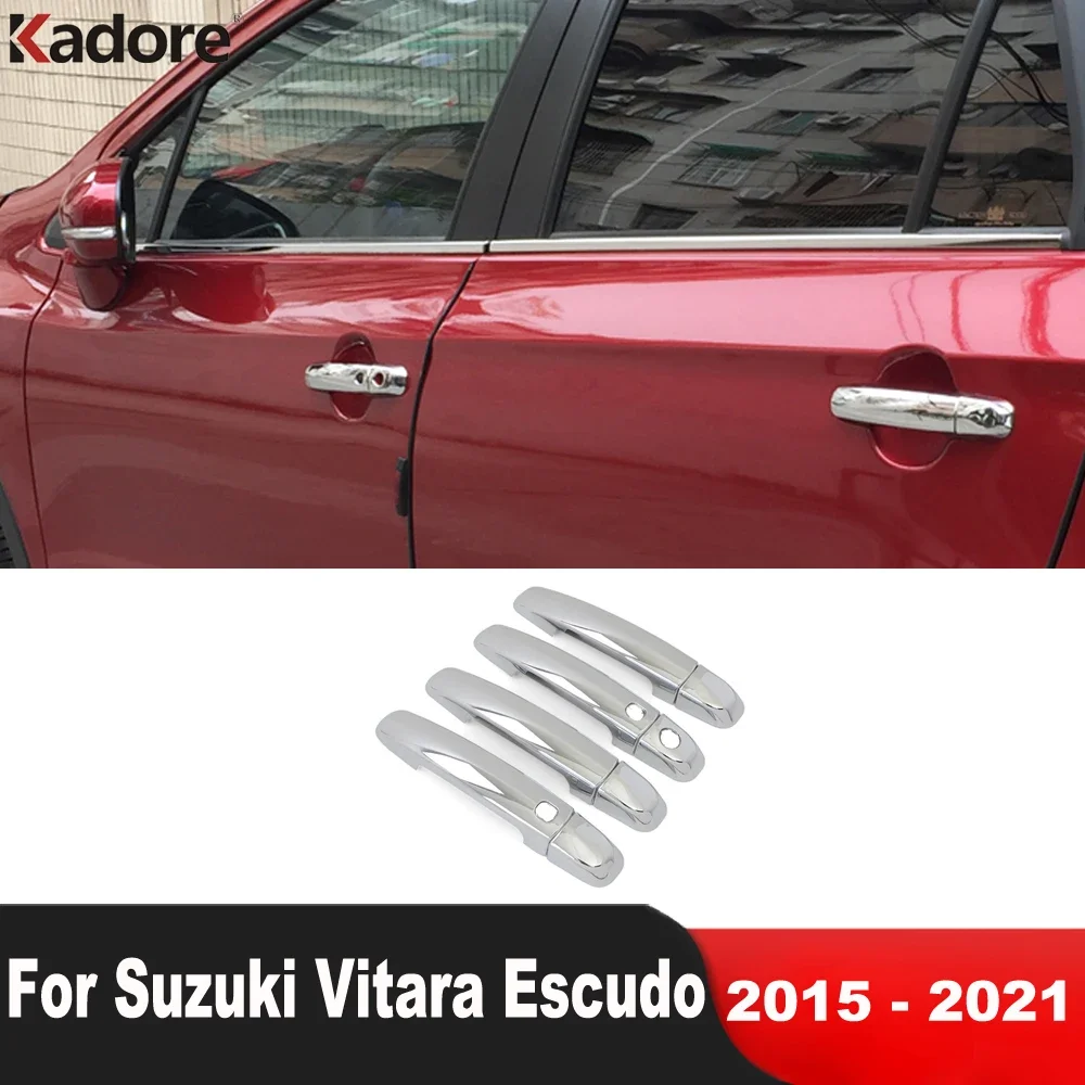

Door Handle Cover Trim For Suzuki Vitara Escudo 2015 2016 2017 2018 2019 2020 2021 Chrome Car Side Handles Protector Accessories