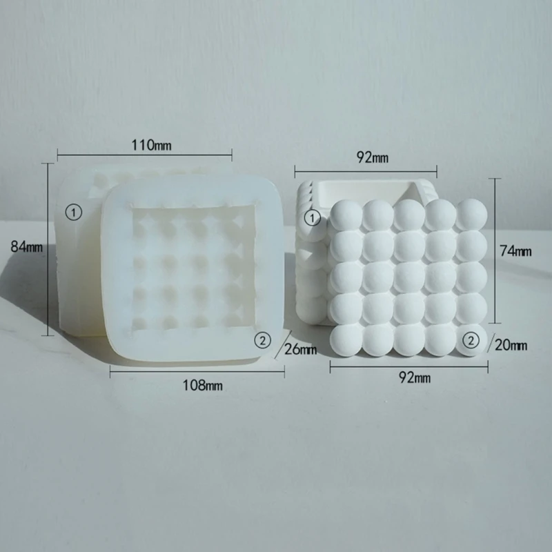 Portapenne stampo in Silicone vaso fiori scatola immagazzinaggio stampi stampo in resina epossidica cristallo