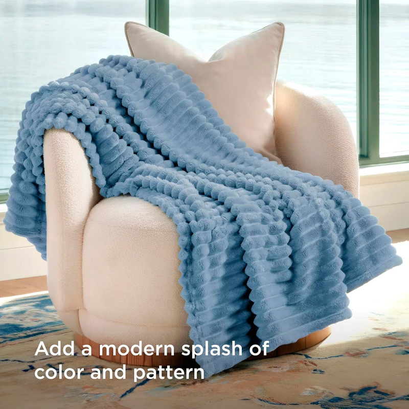 GentleSoft Throw Blanket for Couch - Cozy Soft Blankets for Women, Cute Small Fleece Throws for Girls, Pink Halloween Christmas
