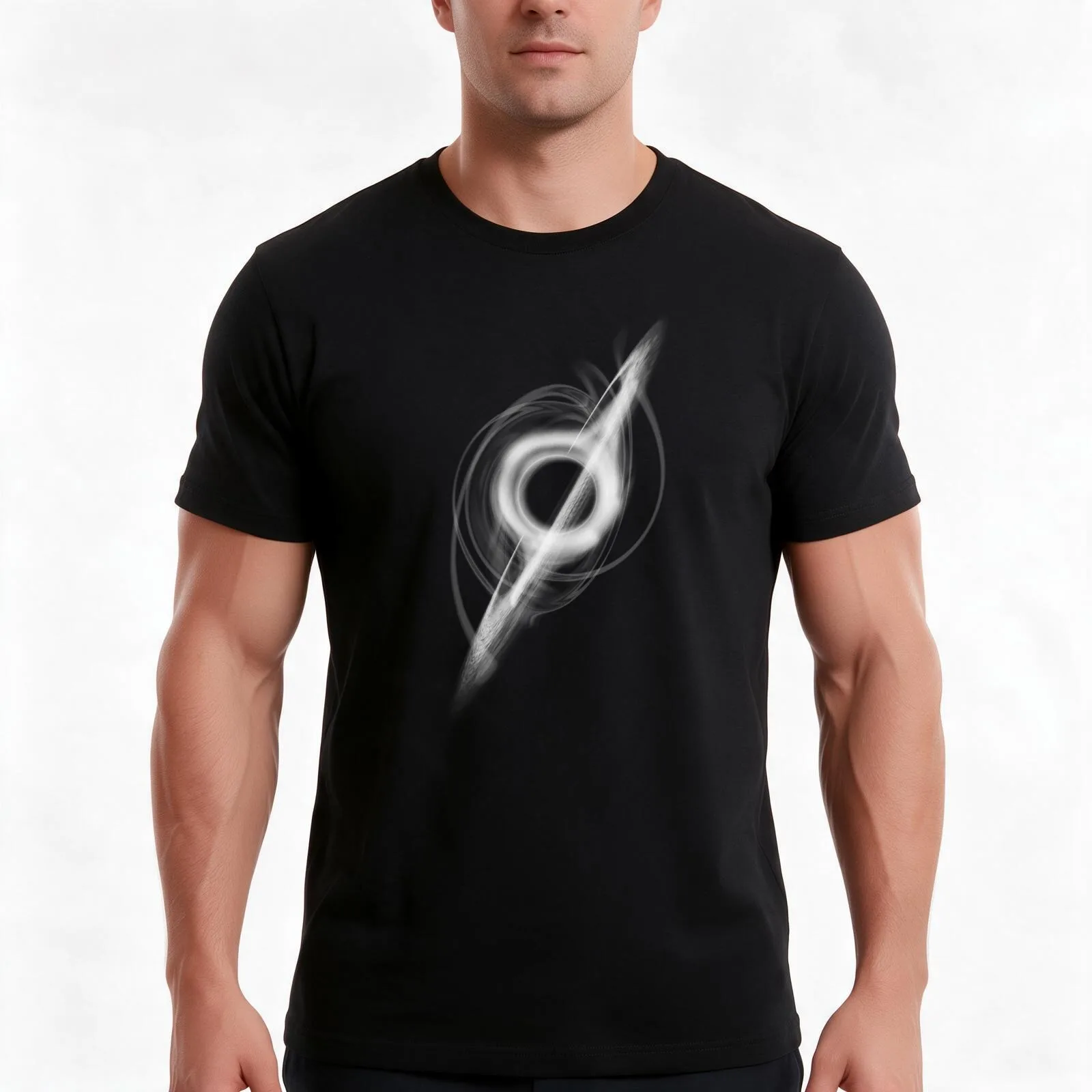 Black hole Interstellar gargantua T-Shirt, Summer Casual Cotton Tee, Oversized Streetwear Tops, Vintage Graphic Print