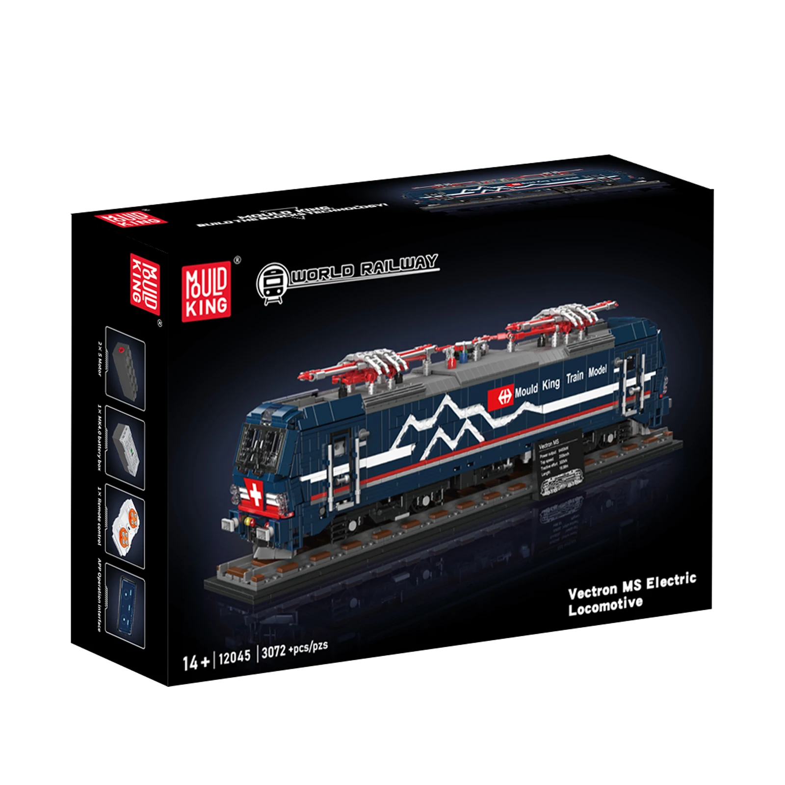 

MOLD KING 3072 шт. Vectron электрический локомотив строительные блоки мелкие частицы модель поезда набор для взрослых