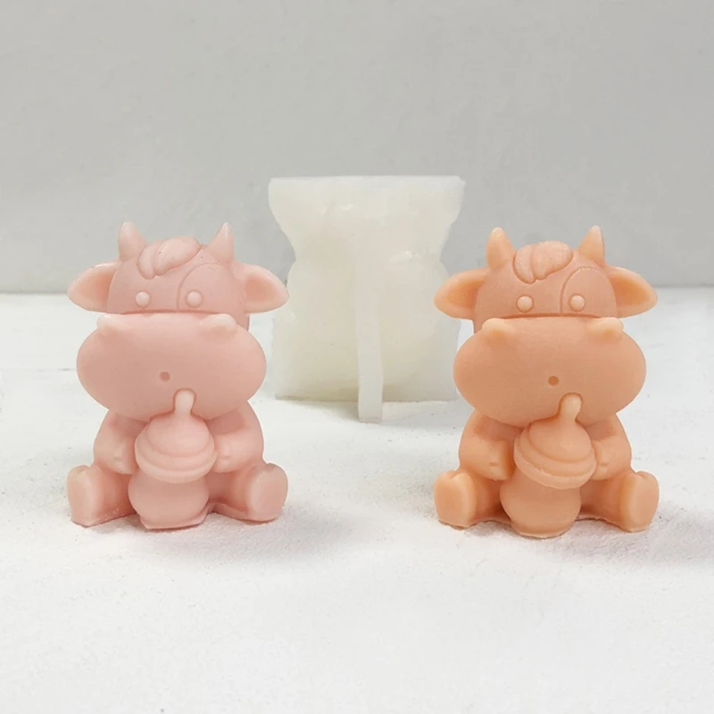 Dairy Cattle Castings Molds Silicone Molds 3D Cow Mould for Candle Making