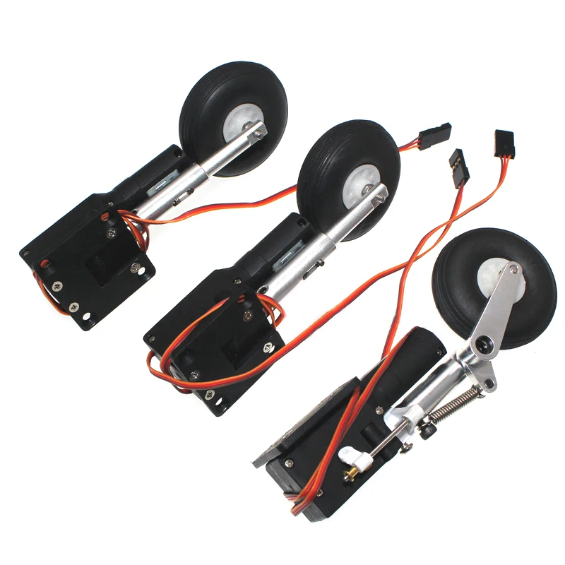 

1Set Metal Landing Gear CNC Aluminum Alloy Electric Damping Undercarriage Kits With 45mm Wheel Shaft for RC Model Airplane