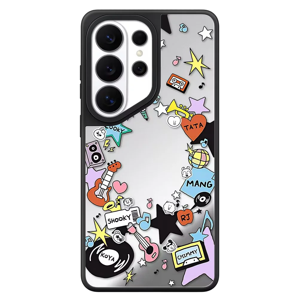 Creative Record Music Mirror Magnetic Case: Compatible with Samsung Galaxy S23 U S24U S25 S26 Ultra S25+ S26 Plus Shell