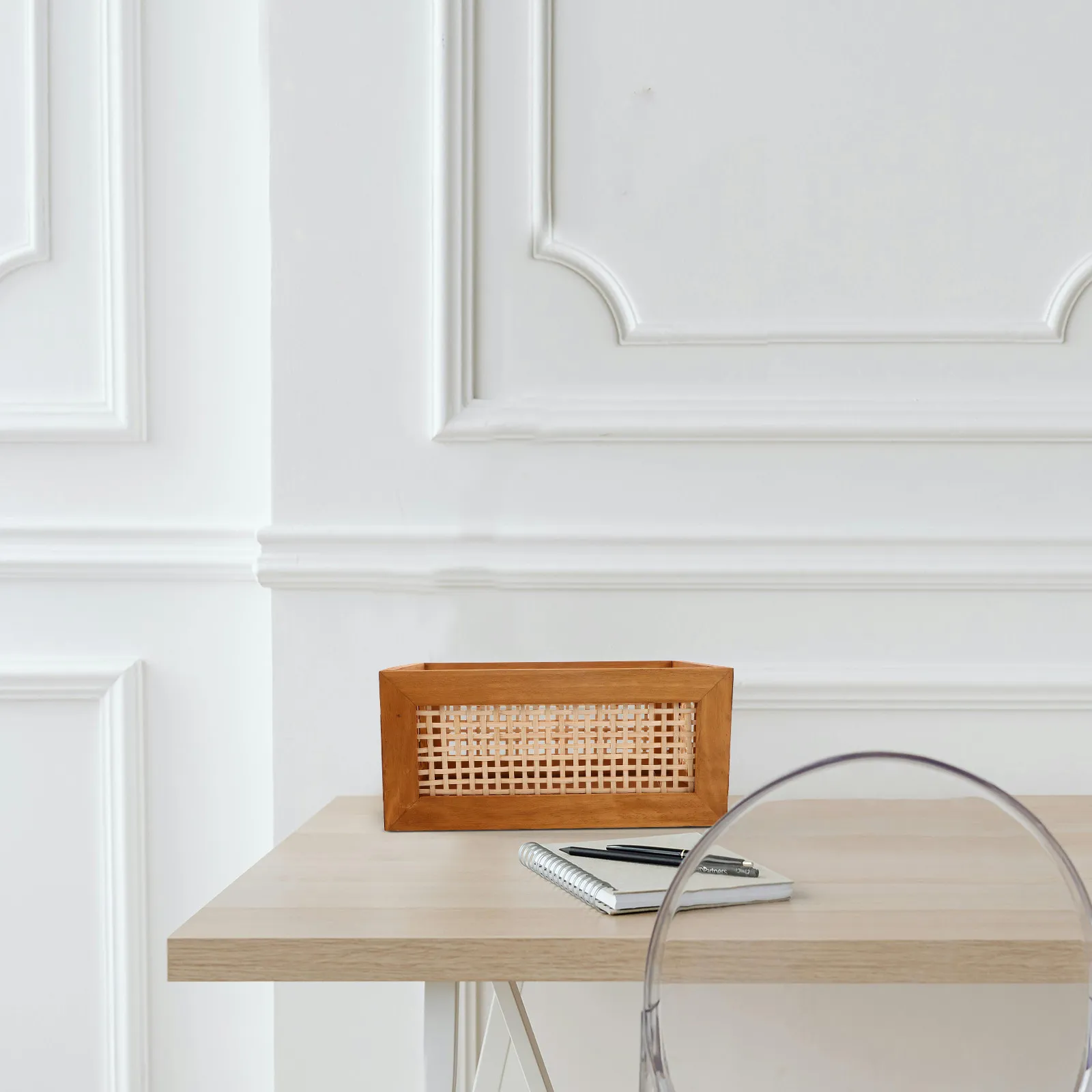 

Деревянные ящики для хранения, многофункциональные прямоугольные корзины для организации рабочего стола, книжных полок, кладовки, косметики, закусок, в деревенском стиле.