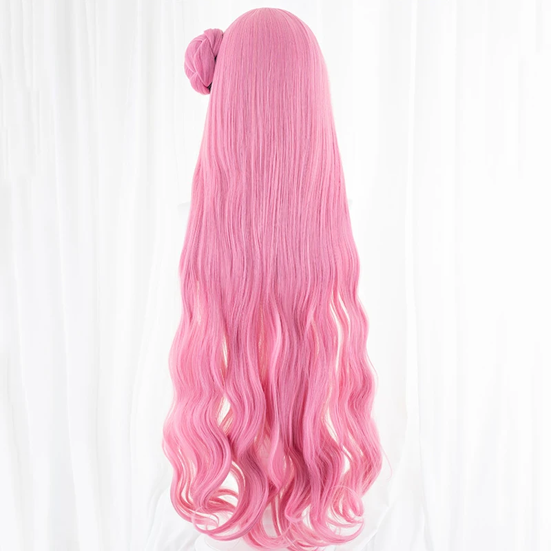 新しいアニメ勝利の女神ニッケドロシーコスプレウィッグ女性ロリータピンクロングカーリーヘア耐熱合成かつらハロウィン