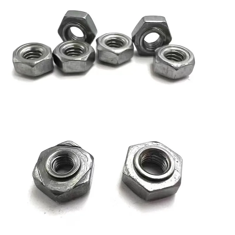 2/20pcs M4 M5 M6 M8 M10 M12 M14 M16 Carbon Steel Hexagon Hex Stud Spot Weld Nut No Solder Point Nut Metric Thread