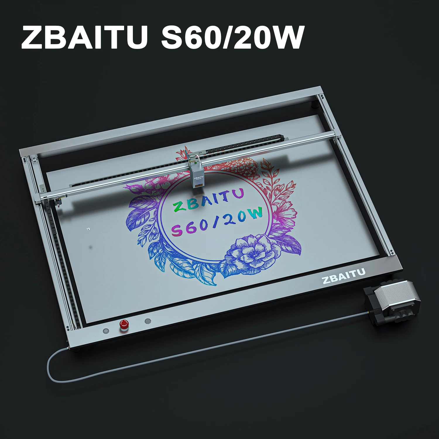 ZBAITU C40 Wood Engraver Cutter Machine,M81 81X46cm, S60 80X60cm Large Size 20W Woodworking Tool