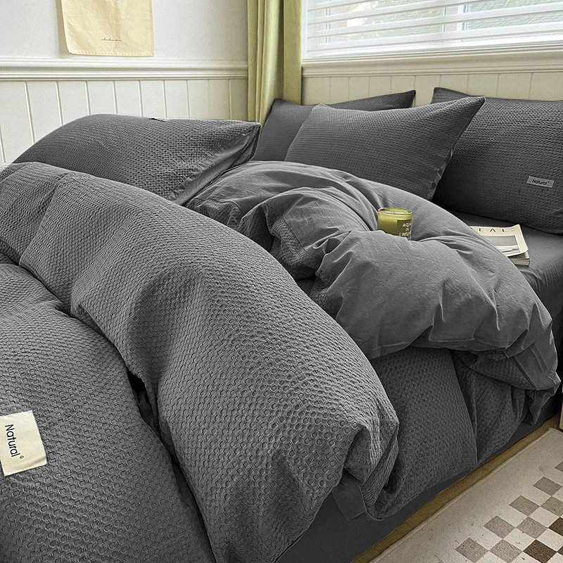 Bed Linen Duvet Cover Comforter Sheets Single Washed Cotton Quilt Cover 150x200 Bed Sheet Three-piece Four-piece Set