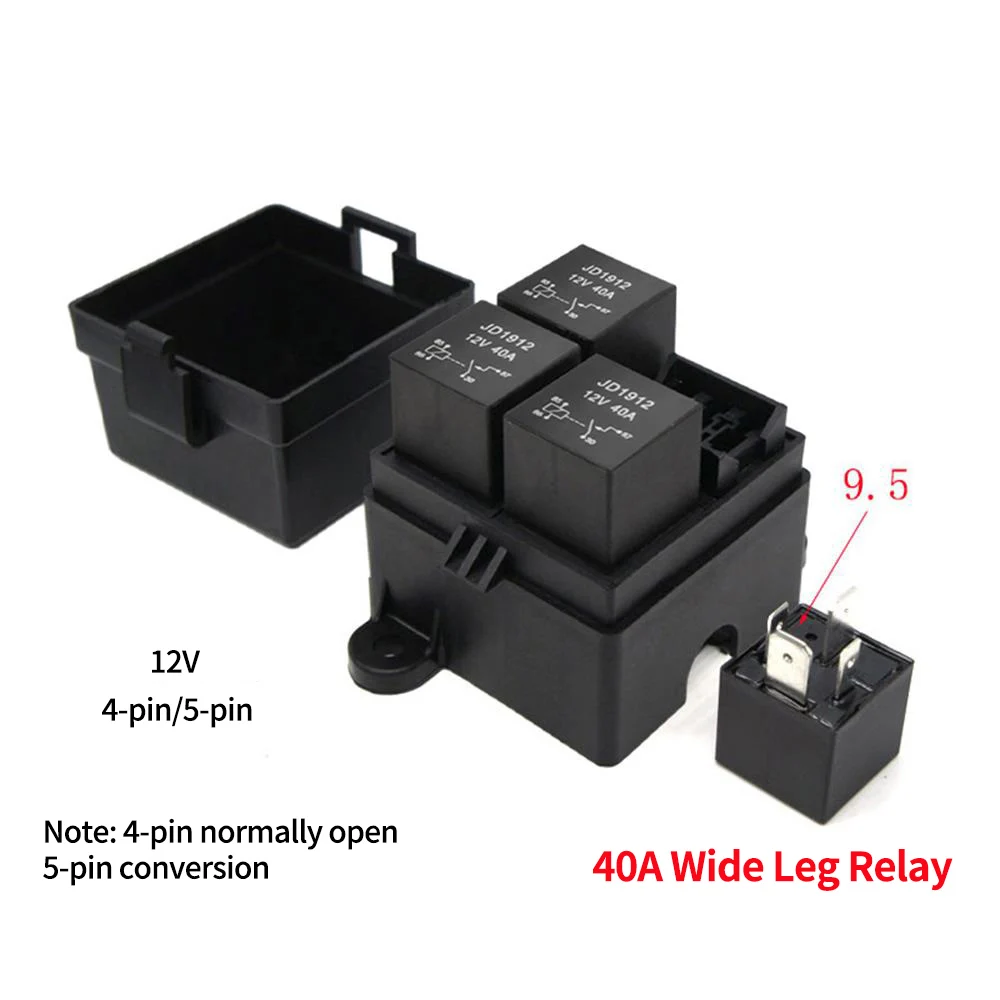 DC12V 3-way 3 Way Fuse Holder Relay holder 4PIN/5PIN automotive relay spotlight modification switch control fuse Relay Holder