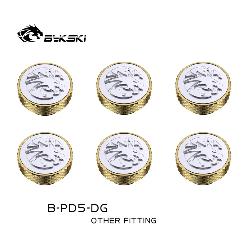 BYKSKI  6pcs / 4pcs B-PD5-DG End Plug Sealing Lock G1/4'' Thread Use for Water Cooling System Radiator PC Accessories Fitting