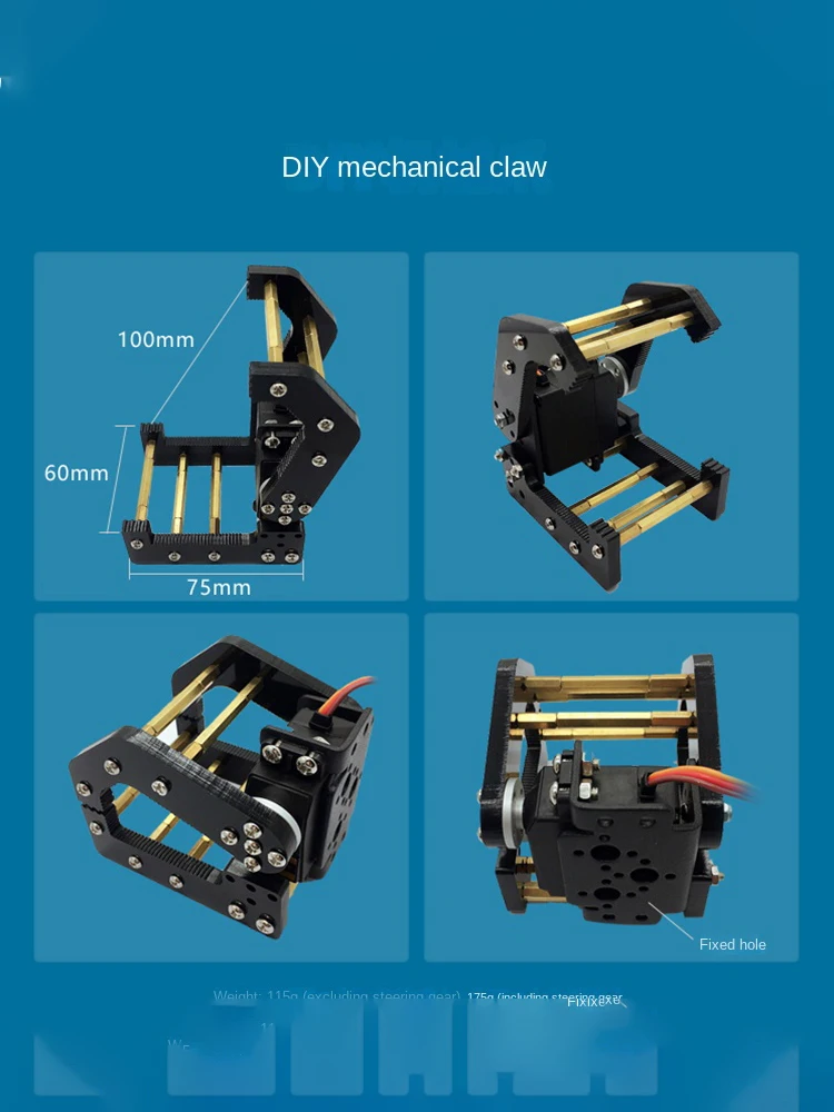 Metal macio manipulador garra braçadeira, Multi Dof braço robótico para Arduino, kit DIY, garra robô mecânico, MG996, 180 graus