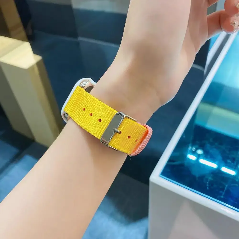 Correa de lona Superior para Apple Watch Band Series 10/9/8/7/6/5/4/3/2/1 SE 38mm 40mm 41mm 42mm 44mm 45mm 46mm 49mm Correa