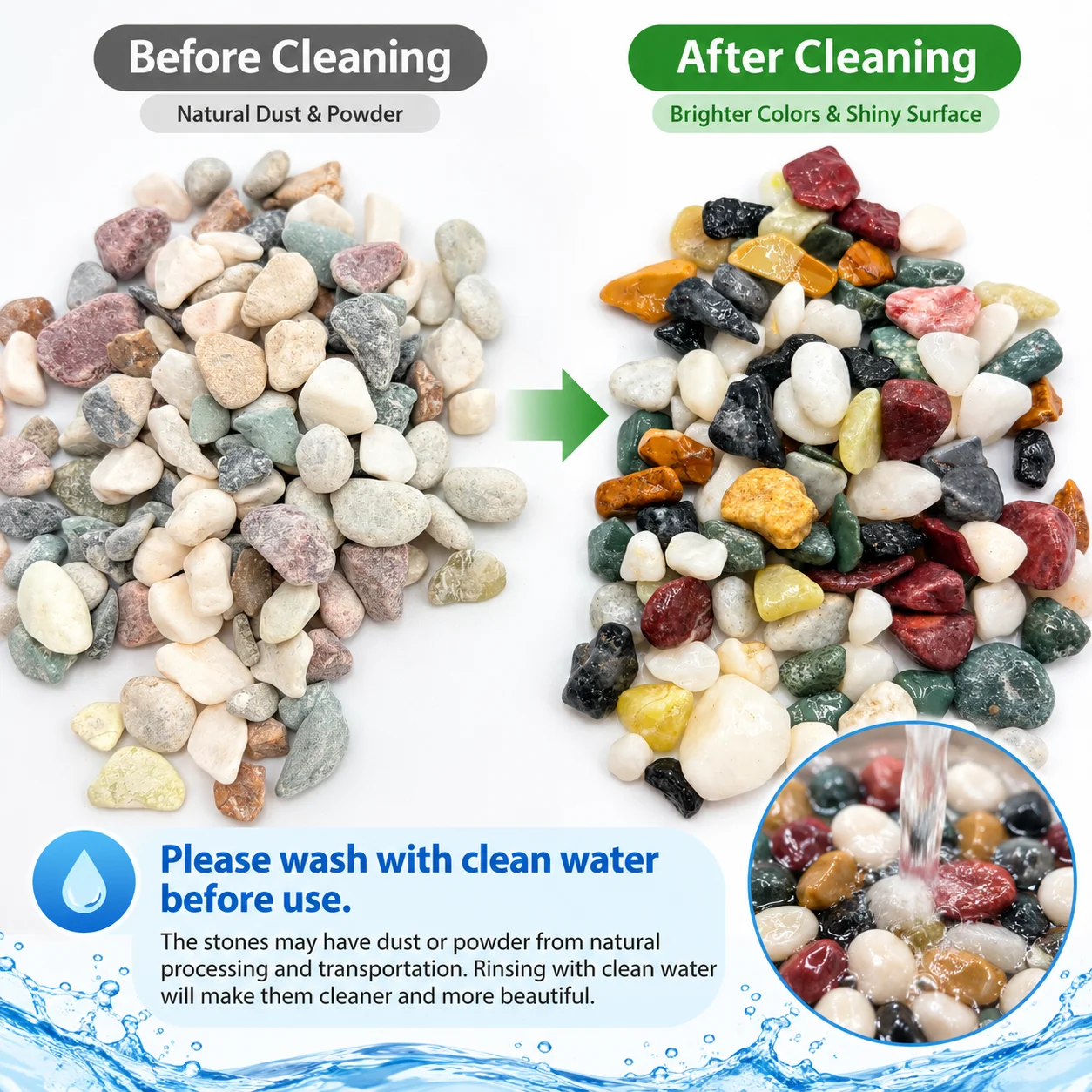 Mixed Color Gravel Stones Decorative Pebbles for Aquarium Fish Tank Succulent Plants Bonsai Garden Pot DIY Landscaping Decor - view 6