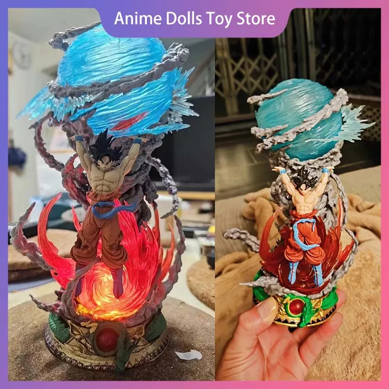 

Dragon Ball Goku 23 см Фигурка со светодиодной подсветкой Аниме Мультяшная статуя из ПВХ Модель Игрушечная комната Настольный декор Коллекция Подарок для взрослых