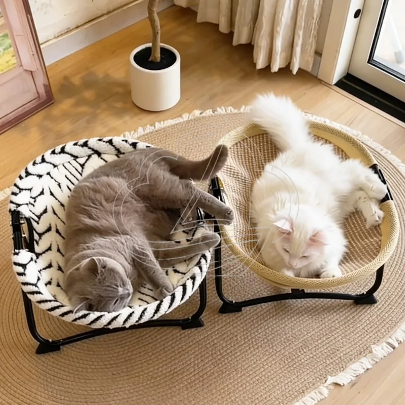 Foldable Pet Camping Bed Four Seasons Universal Breathable Elevated Hammock Bed for Small Medium Dog Cat