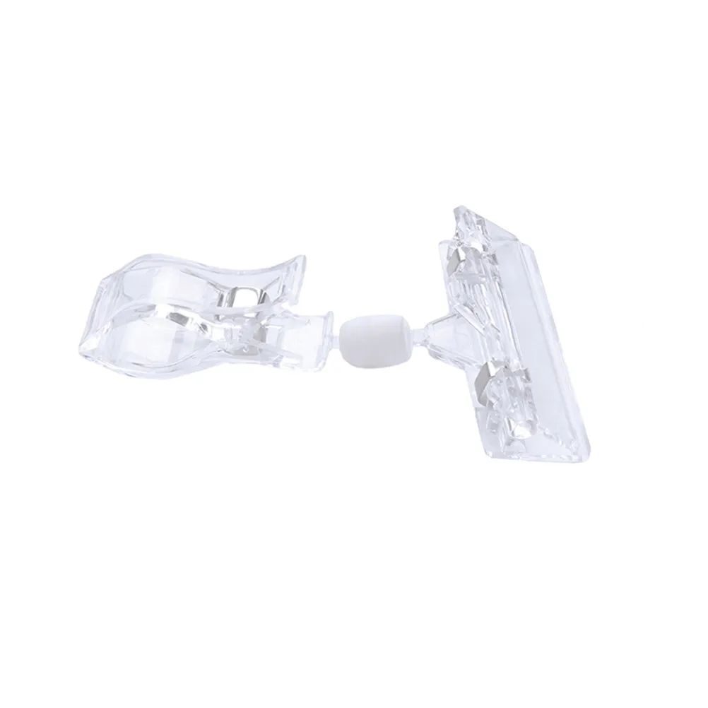 25pcs Transparent Double-Head Rack Clip Price Tags for Grocery Stores, Malls & Shelves – Crystal Universal Clamp