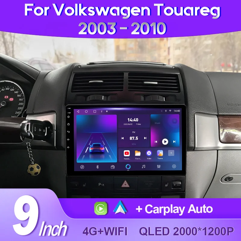 

QSZN For Volkswagen Touareg 2003 - 2010 2K QLED Android 13 Car Radio Multimedia Video Player GPS AI Voice CarPlay 4G Stereo DSP