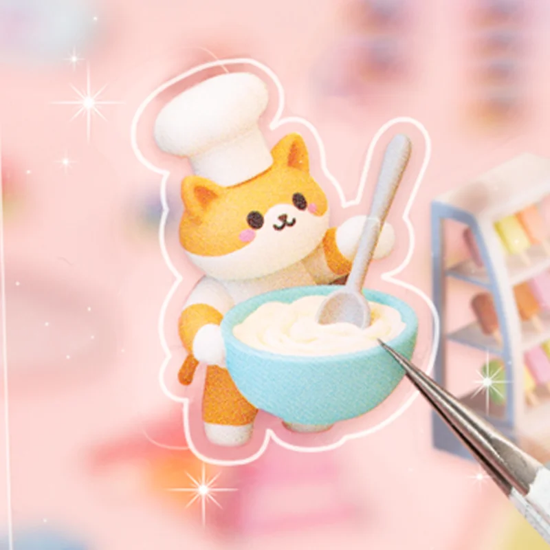 السيد المواد الورقية كتاب ملصقات 24 ورقة/كتاب غرفة الأحلام ثلاثية الأبعاد المشهد PET ملصق كتاب 2-نمط كتيبات المنزل لتقوم بها بنفسك هدايا جديد #2