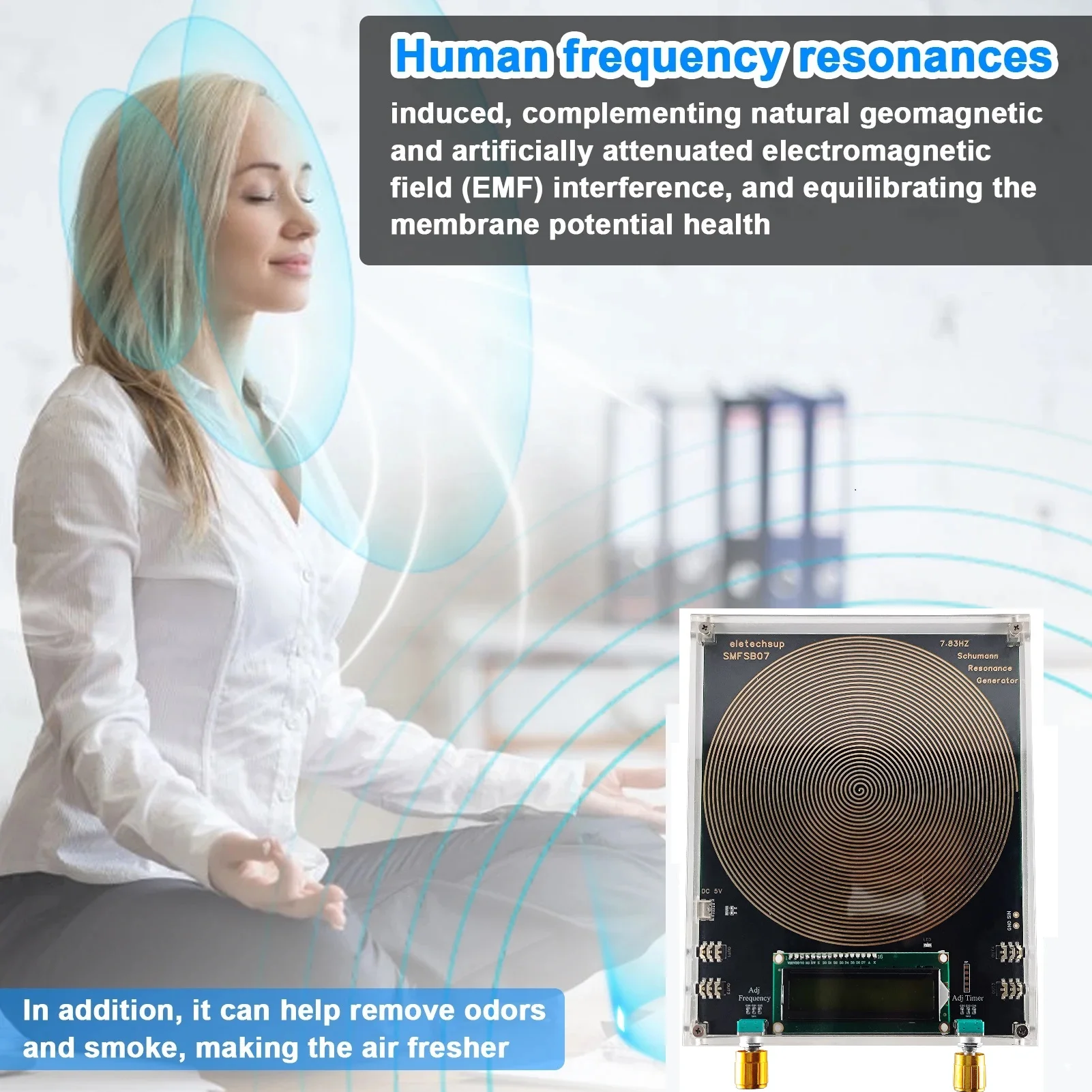 4CH High Power 0.01-100Khz Schumann Resonance Generator Can Connect 4 External Antennas With Cycle Timing Function SMFSB07