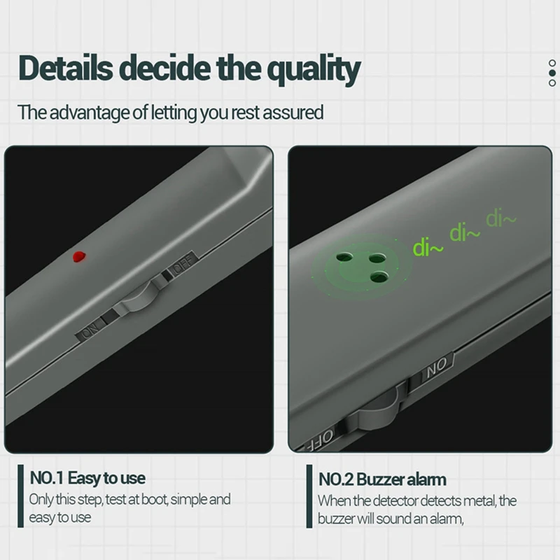 Metal Detector Handheld Alarm Scanner DM3004A Security Checker Pinpointer Search Coil