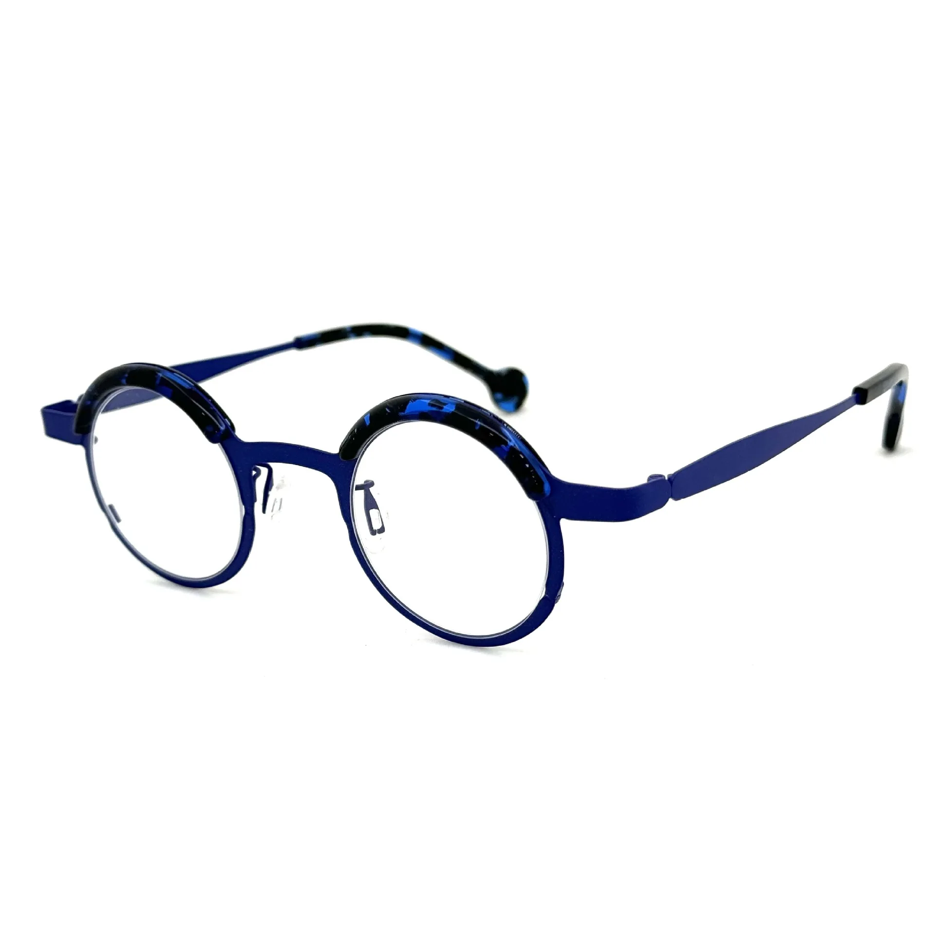 Belgium Designer Blue Tortoise Acetate Glasses Eyewear Spectacle Frame Men Women Prescription Progressive Eyeglasses Tag