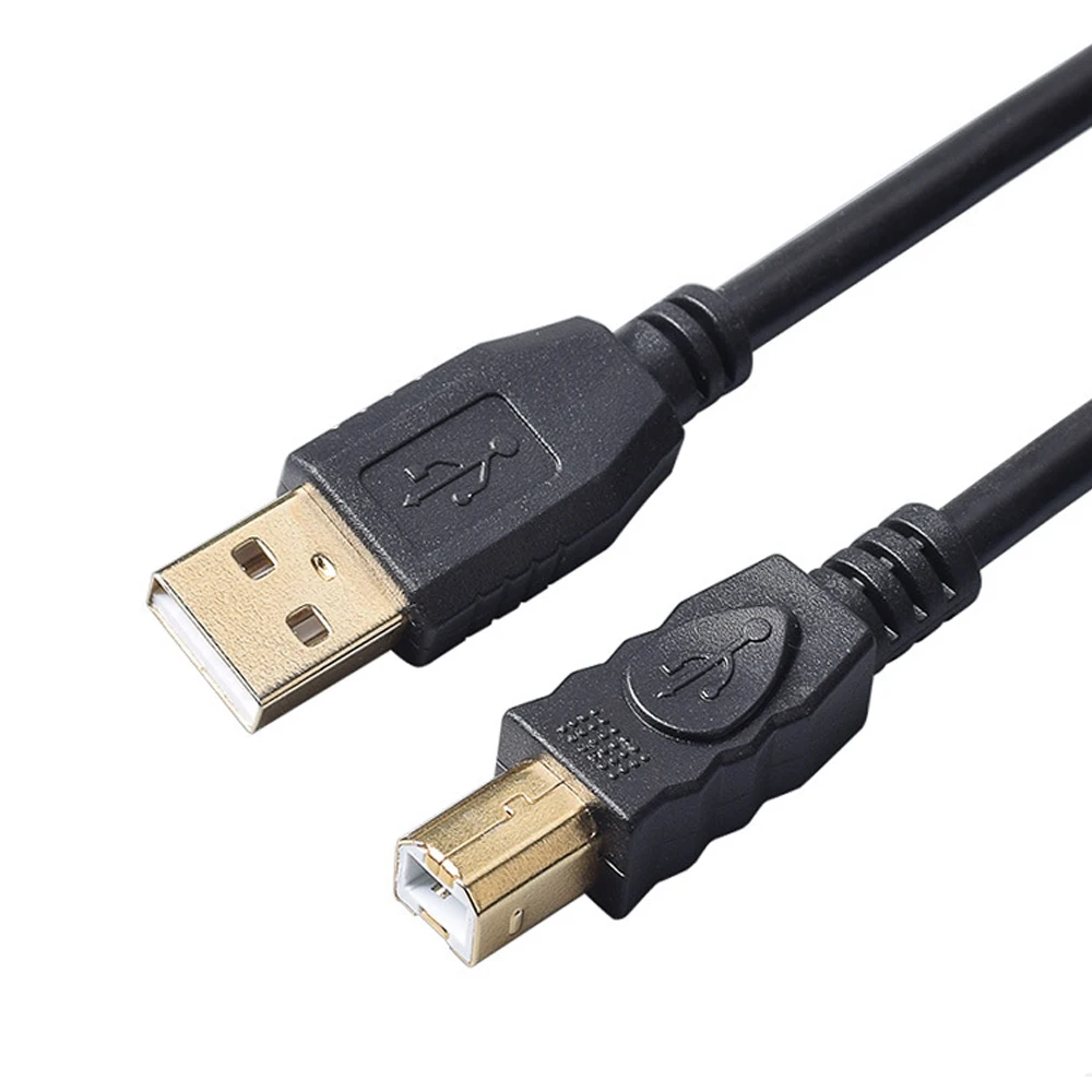 Sensor Extension Cable USB B Cable USB 2.0 Type A Male to B Male Scanner Printer Cable Sync Data Charger Cable for Printer