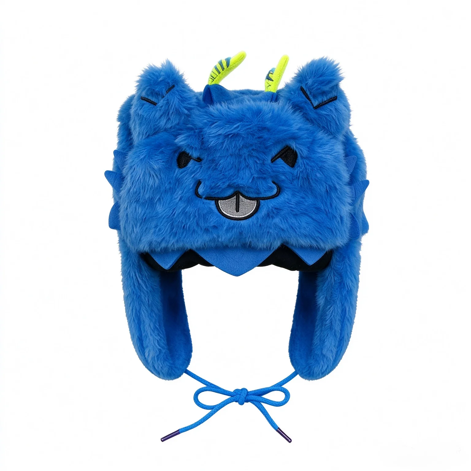 Autumn and Winter Cute Cartoon Monster Plush Flying Hat Ear Protection Lei Feng Hat Unisex Subcultural Street Trendy Accessories