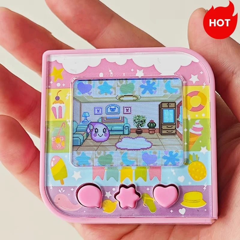 

Hot Tamagotchi Original Sugar Cube Electronic Pet Machine Game Console Chinese Color Screen Children Pet Development Toy Gifts