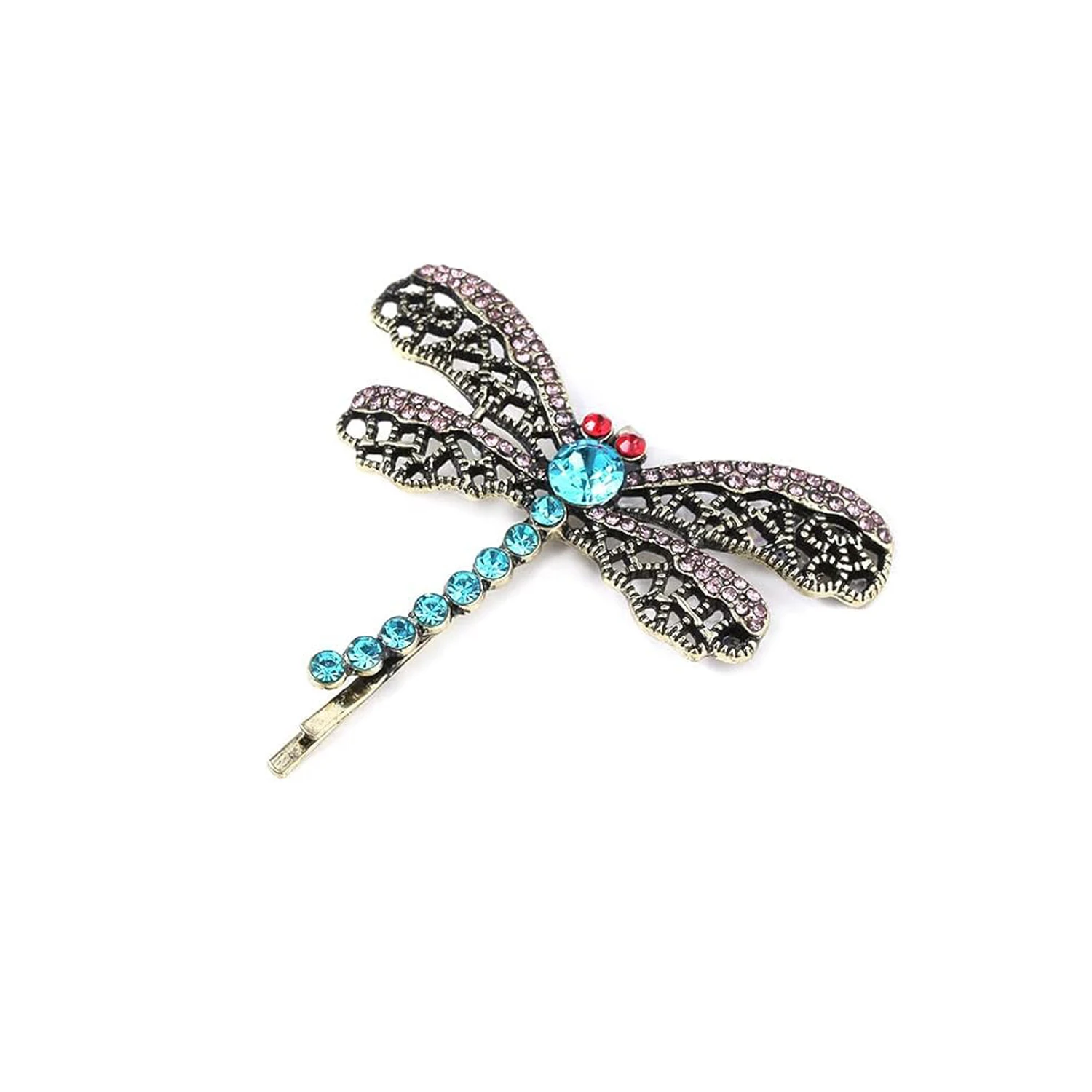 3pcs Movie Coraline Necklace Green Seeing Stone Pendant Necklace Rope Chain Black Skeleton Key Choker Dragonfly Hairpin Jewelry image 3