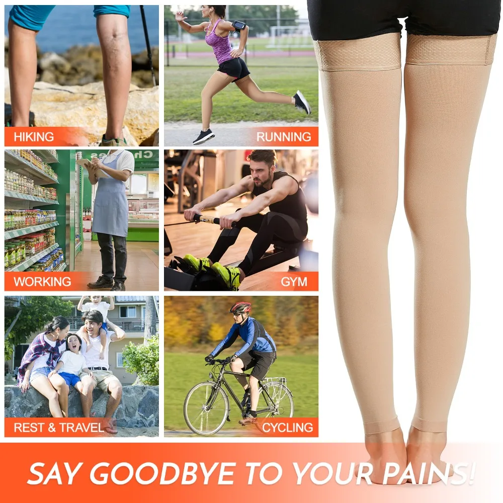

Sport Socks 23-32mmHg Compression Stockings Toeless Footless Thigh High Socks Compression Socks Varicose Veins