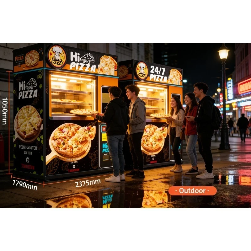 Smart Robot Pizza Vending Machine Fast Food Heating Cooking Automatic Pizza Maker Multiple Payment Options Credit Card Coin