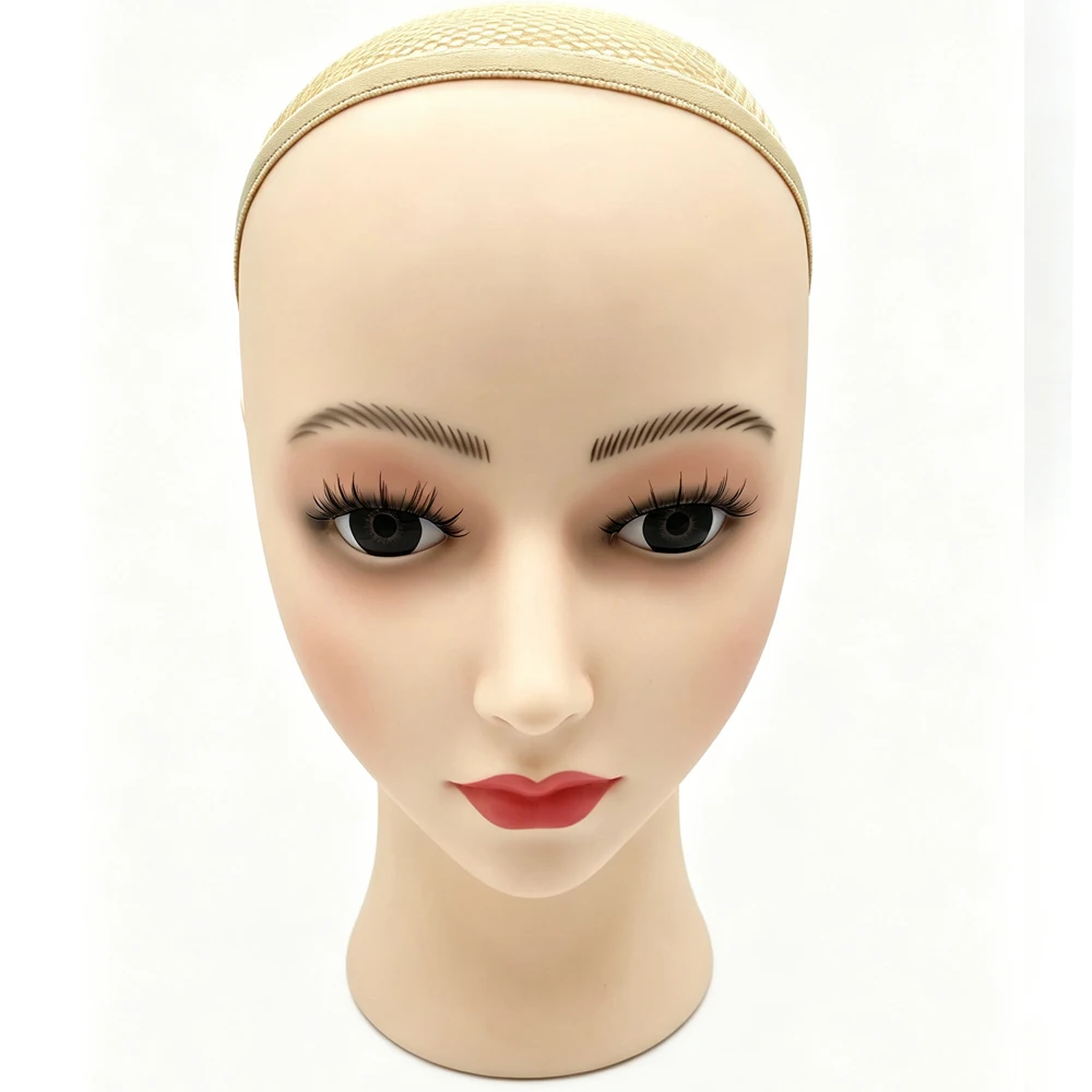 Mannequin Head Dolls Display Cosmetology Manikin Head Dolls Bald Training Head For Making Wig Hat Display