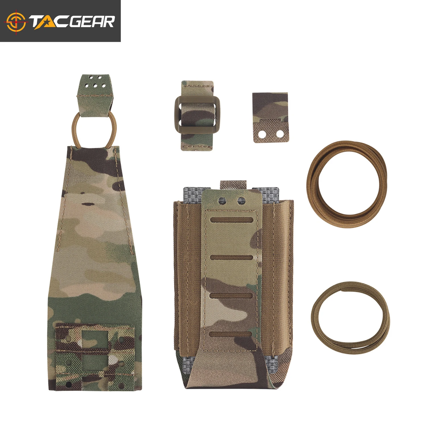 TACGEAR WG Multifunction Molle Double-Layer Rifle Mag Pouch 5.56 Magazine Pouch M4 AR Mag Carrier Sub-machine Gun Mag Holster