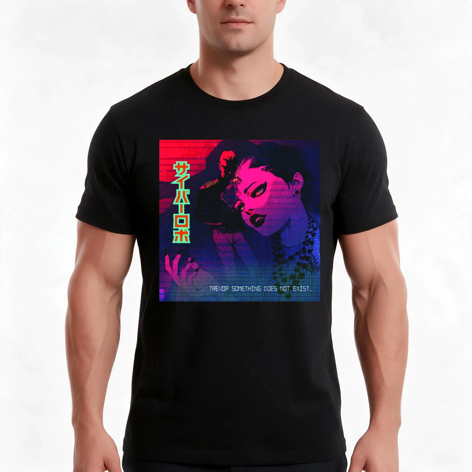 Something T-Shirt, Summer Casual Cotton Tee, Oversized Streetwear Tops, Vintage Graphic Print, Loose Fit Short Sleeve