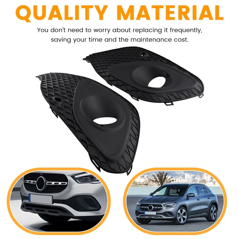 Front Bumper Ventilation Grille Fog Lamp Cover For Mercedes Benz GLA W247 H247 2478851304 2478851404