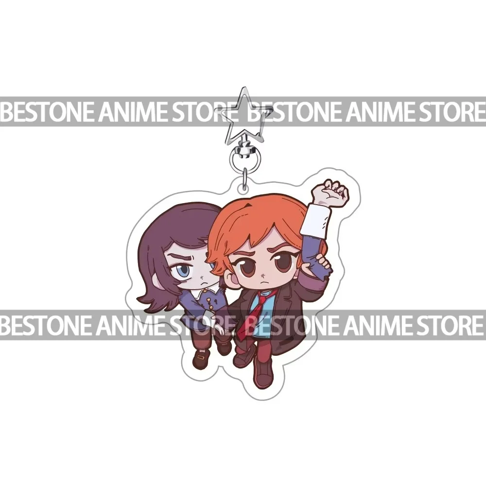 Haunted Hotel 6cm Acrylic Keychain Star Buckle Haunted Mansion Characters Bag Pendant Key Ring Indie Game Fans Collectible Gift