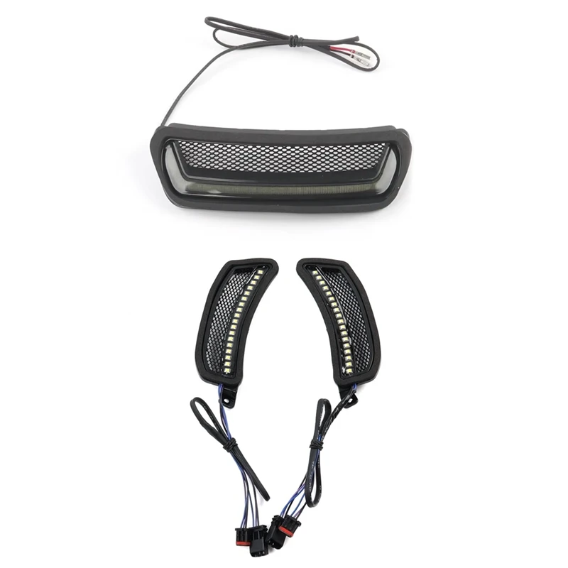 

Motorcycle White Tracer Headlight Vent Accent LED For Softail Low Rider ST El Diablo FXRST FXLRST 2022-2024