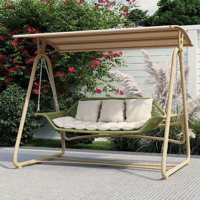 

Outdoor Garden Swing Home Indoor Rocking Chair Balcony Hanging Basket Hanging Wrought Iron Hammock Courtyard Double