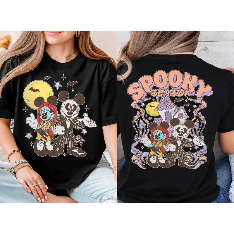 قمصان ديزني ميكي وميني للهالوين، قمصان رعب ديزني، قمصان سفر الهالوين، قمصان كابوس لموسم الرعب